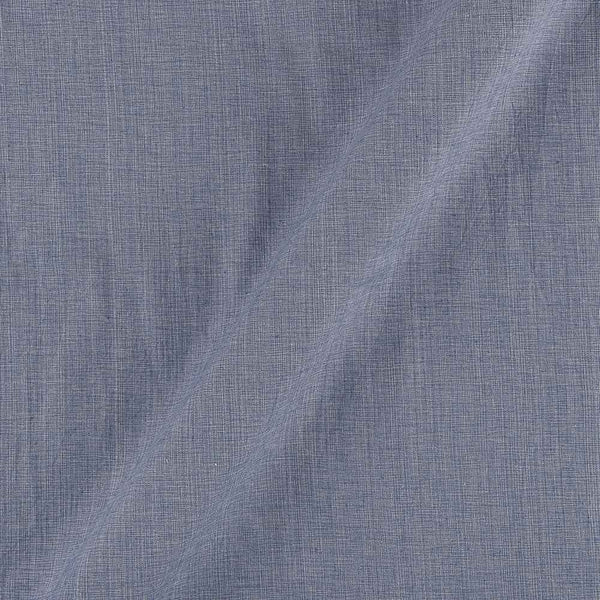 Two Ply Cotton Cadet Blue X White Cross Tone 43 Inches Width Handloom Fabric