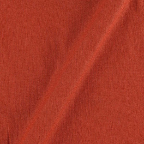 Two Ply Cotton Saffron Colour 42 Inches Width Handloom Fabric