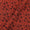 Floral Jaal Hand Block Print on Brick Orange Colour Viscose Modal Satin Fabric Online 9358D