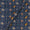 Cotton Satin Feel Midnight Blue Colour Gold Foil Patola Print Fabric Online 9358G1
