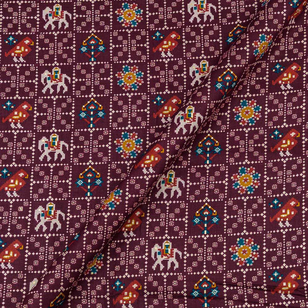 Buy Soft Cotton Midnight Blue Colour Patola Print Fabric Online 9023BN4 -  SourceItRight