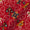 Cotton Satin Feel Red Colour Gold Foil Patola Print Fabric Online 9358G4