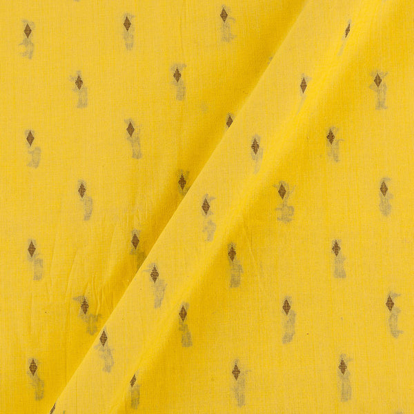 Cotton Jacquard Butti Banana Yellow Colour 43 Inches Width Fabric