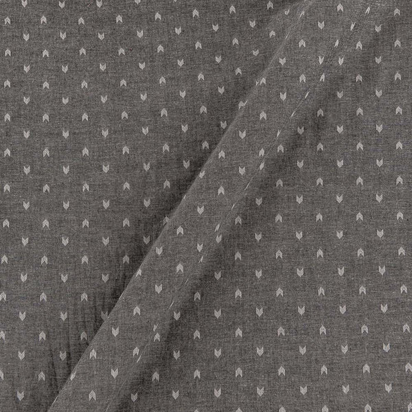 Cotton Jacquard Butta Grey X Black Cross Tone 43 Inches Width Washed Fabric