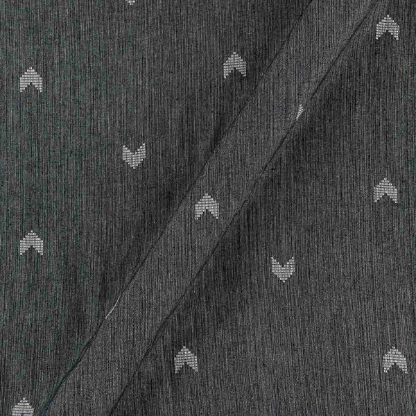 Cotton Two Ply Jacquard Butta Black X Grey Cross Tone 43 Inches Width Washed Fabric