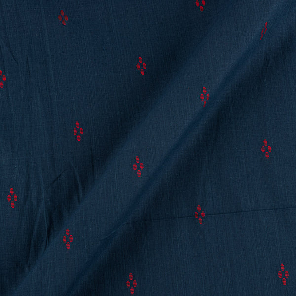 Buy Cotton Jacquard Butti Teal X Black Cross Tone Washed Fabric Online 9359ACY2
