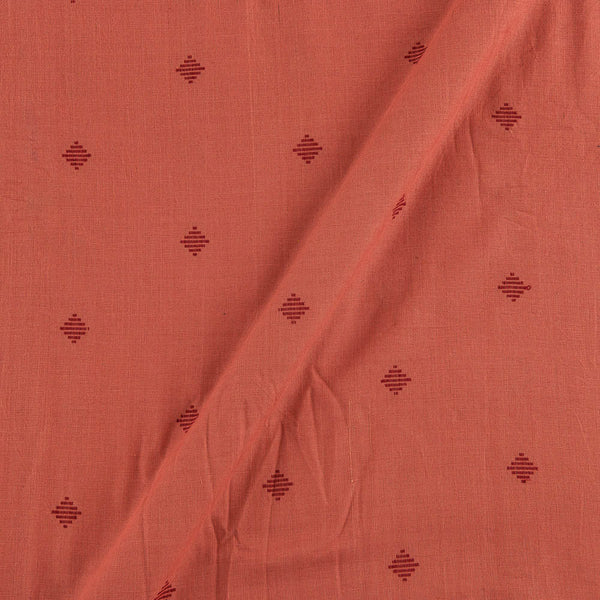 Buy Cotton Self Jacquard Butta Pattern Brick Colour Fabric 9359ADU Online