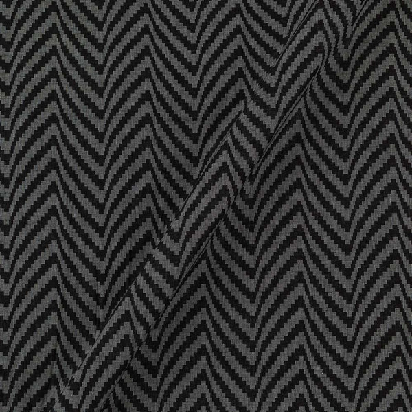 Cotton Black Colour Grey Jacquard Geometric Pattern Fabric 9359AEN3