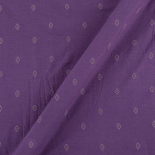 Cotton Jacquard Butti Purple Rose Colour 42 Inches Width Washed Fabric cut of 0.70 Meter