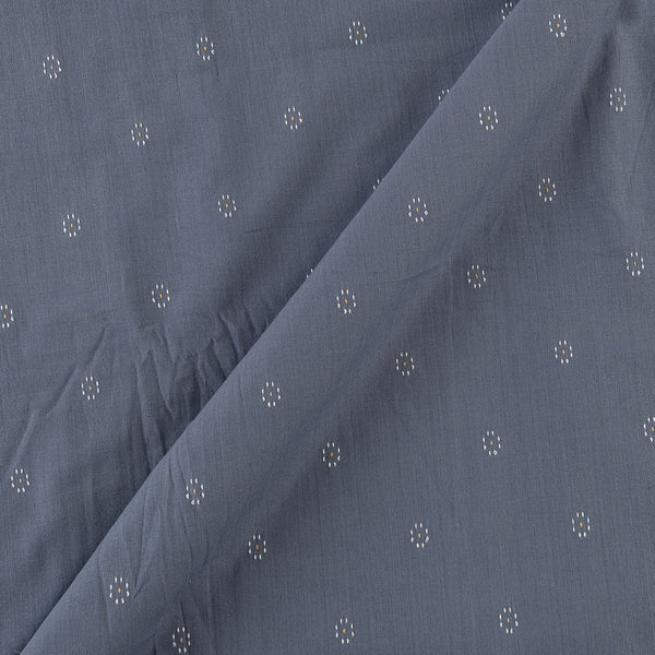Cotton Jacquard Butti Steel Grey Colour Washed Fabric Online 9359AFY