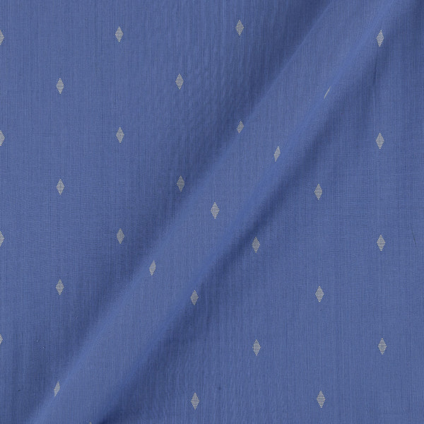 Buy Cotton Jacquard Butti with One Side Plain Border Cadet Blue Colour Fabric Online 9359AGG5