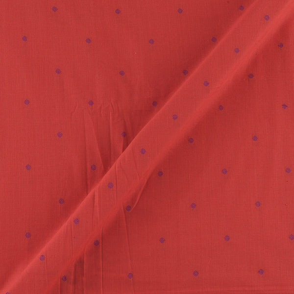 Cotton Jacquard Butti Crimson X Yellow Cross Tone 42 Inches Width Fabric