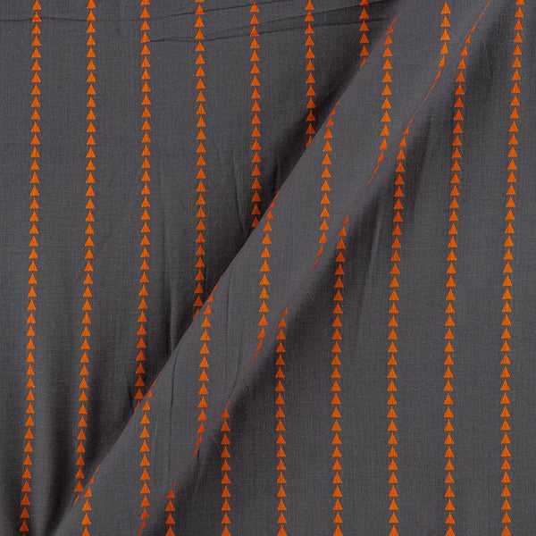 Cotton Jacquard Geometric Stripes Grey Colour 43 Inches Width Fabric