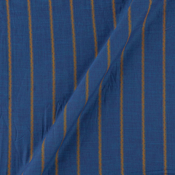 Slub Cotton Dobby Jacquard Stripes Blue X Purple Cross Tone 41 Inches Width Fabric
