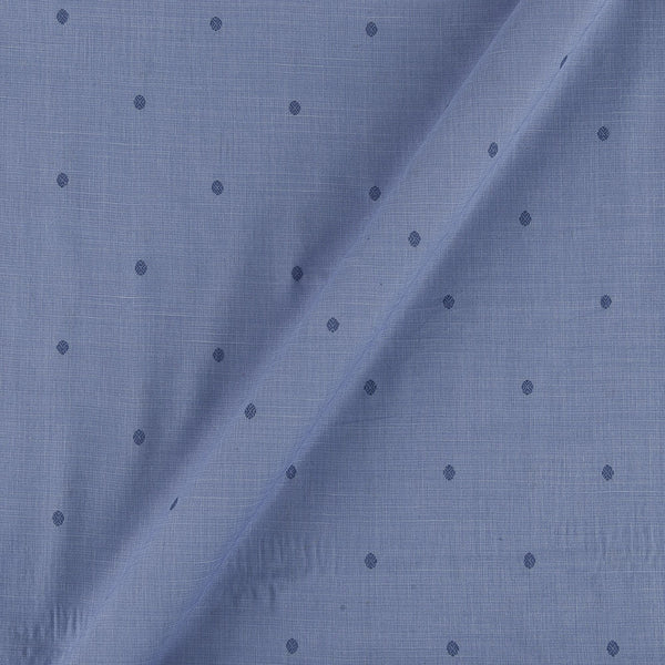 Buy Cotton Jacquard Butta with One Side Plain Border Grey Blue Colour Fabric Online 9359AHD5