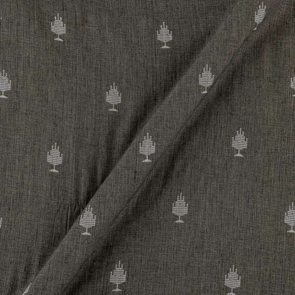 Two Ply Cotton Jacquard Butta Grey X Black Cross Tone Fabric Online 9359AHE1