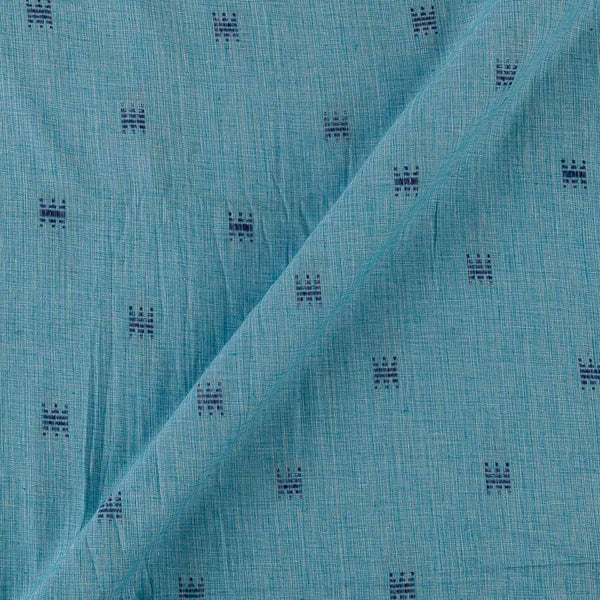 Two Ply Cotton Jacquard Butta Aqua X White Cross Tone Fabric Online 9359AHF2