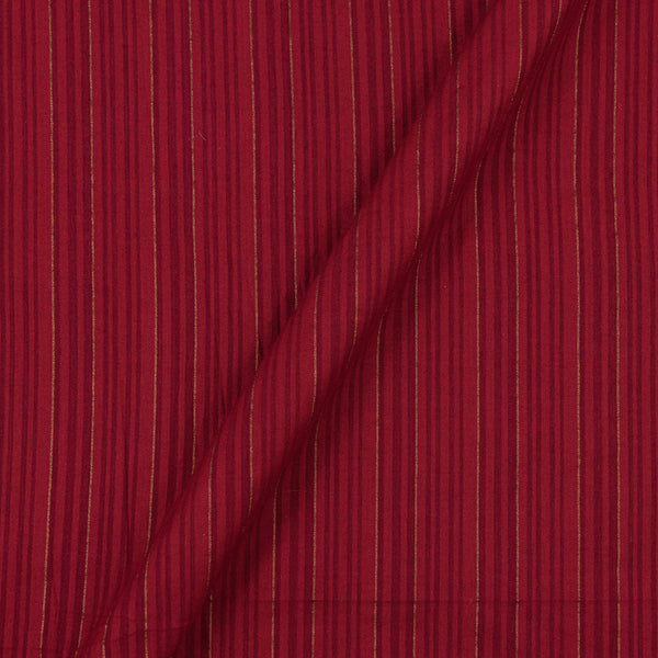Cotton Jacquard Zari Stripes Maroon Colour Fabric Online 9359AHG1