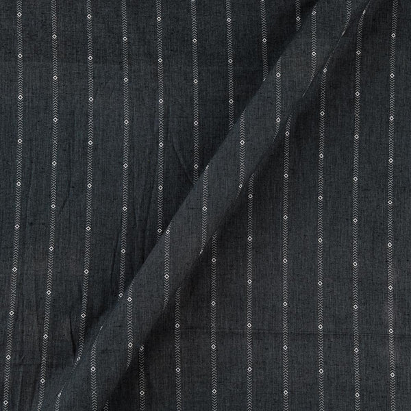 Cotton Jacquard Stripes Grey X Black Cross Tone Fabric Online 9359AHI5