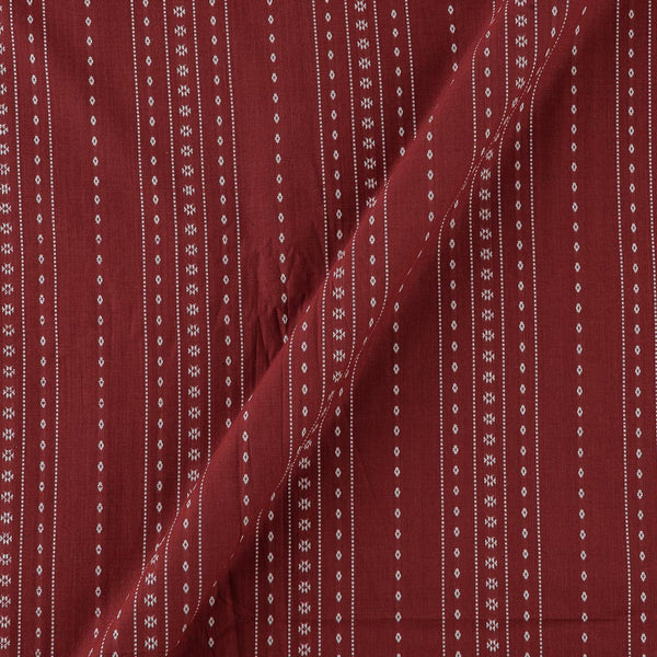 Cotton Jacquard All Over Border Design Stripes Pattern Maroon Colour Fabric Online 9359AHL3