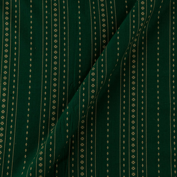Cotton All Over Jacquard Border Dark Green Colour Fabric Online 9359AHW2