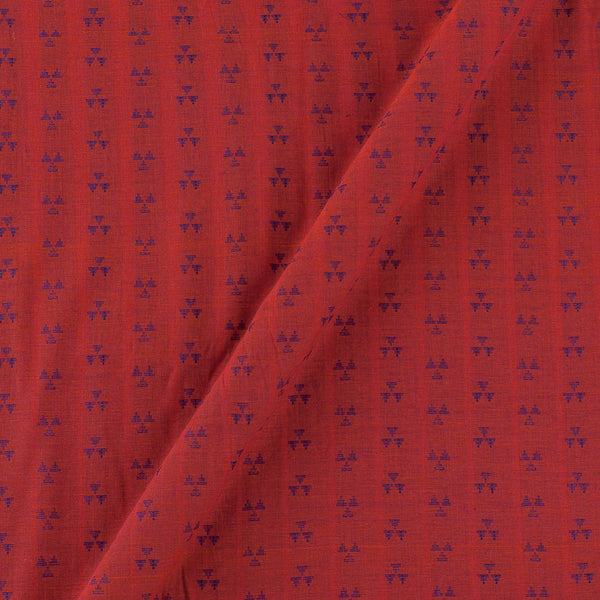 Cotton Jacquard Butti Carrot Pink X Red Cross Tone Fabric Online 9359AIA8