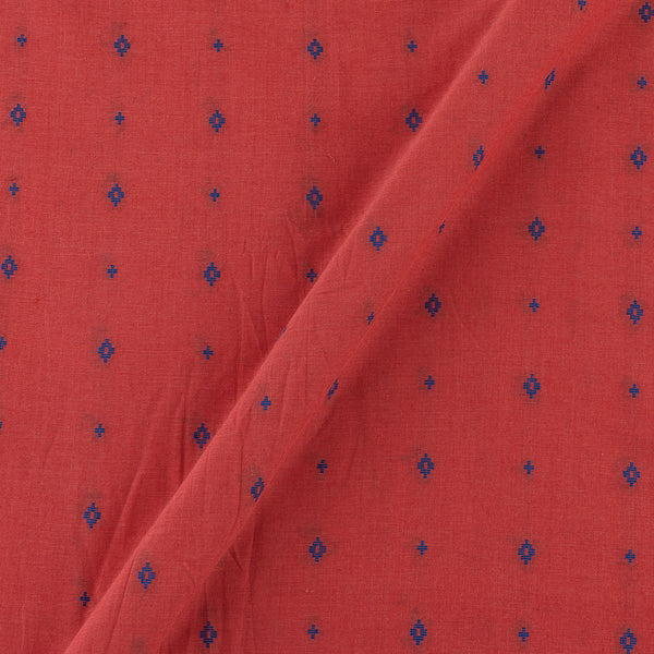 Cotton Jacquard Butti Carrot Pink X Red Cross Tone Fabric Online 9359AIE4