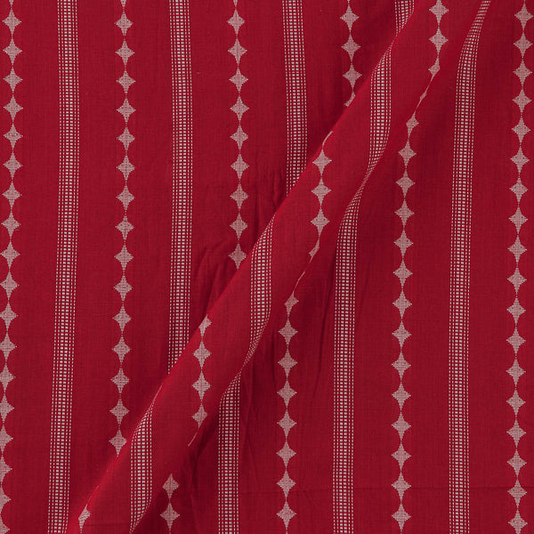 Cotton All Over Jacquard Border Mars Red Colour Fabric Online 9359AIJ3