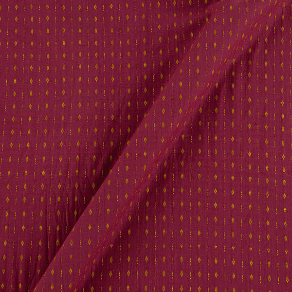 Cotton Jacquard Butti Pink X Yellow Cross Tone 43 Inches Width Washed Fabric