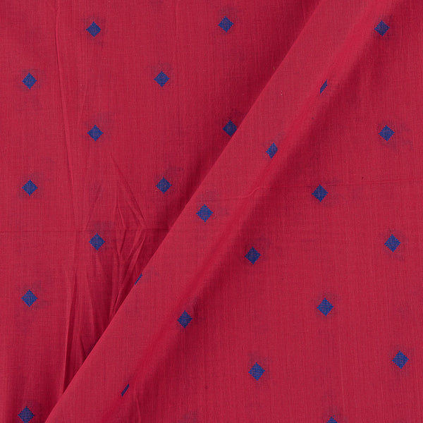 Cotton Jacquard Butti Crimson Red Colour Washed Fabric