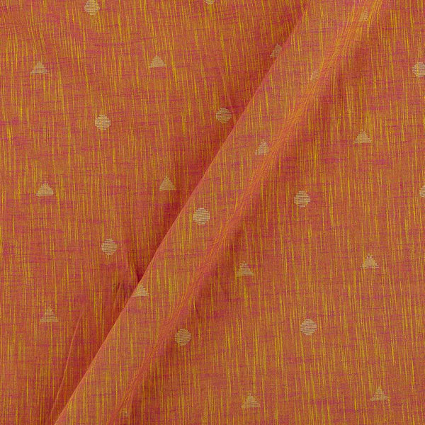 Slub Cotton Jacquard Butta Fanta Orange X Pink Cross Tone 42 Inches Width Washed Fabric