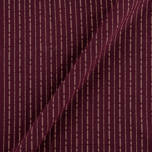 Buy Cotton Jacquard Geometric Stripes Dark Maroon Colour Fabric Online 9359AJC4