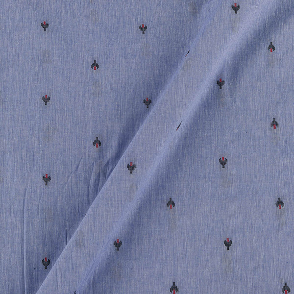 Buy Cotton Jacquard Butti Purple Blue Colour Washed Fabric Online 9359AJL4