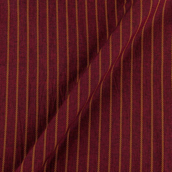 Buy Cotton Jacquard All over Border Maroon X Black Cross Tone Washed Fabric Online 9359AJN3