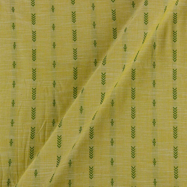 Buy Cotton Jacquard Butti  Parrot Green X White Cross Tone Washed Fabric Online 9359AJP2