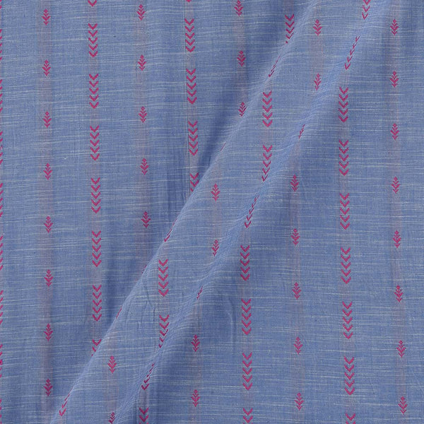 Buy Cotton Jacquard Butti  Cadet Blue Colour Washed Fabric Online 9359AJP3