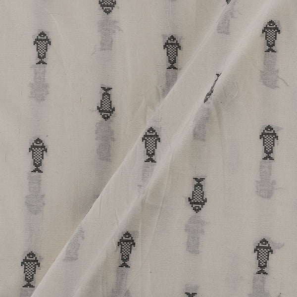 Buy Cotton Jacquard Butta White Colour Fabric Online 9359AKC2
