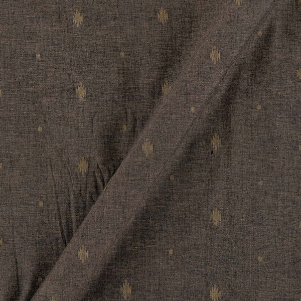 Cotton Jacquard Butti with Two Side Plain Border Dark Grey X Beige Cross Tone Fabric Online 9359AKD2