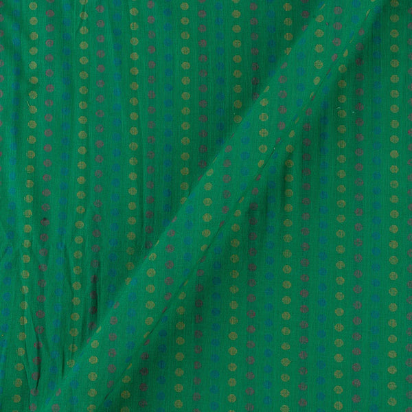 Cotton Jacquard Green Colour Geometric Pattern Fabric Online 9359CE
