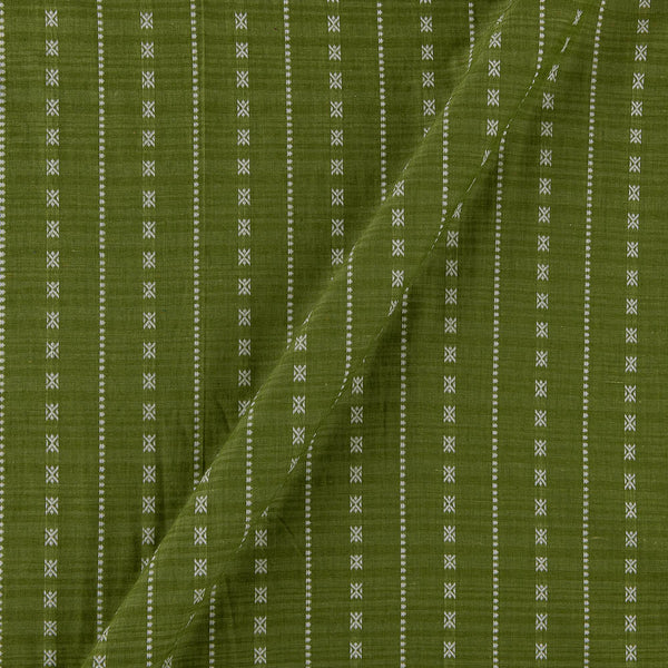 Cotton Jacquard Stripes with Butta Acid Green Colour Fabric Online 9359IY4