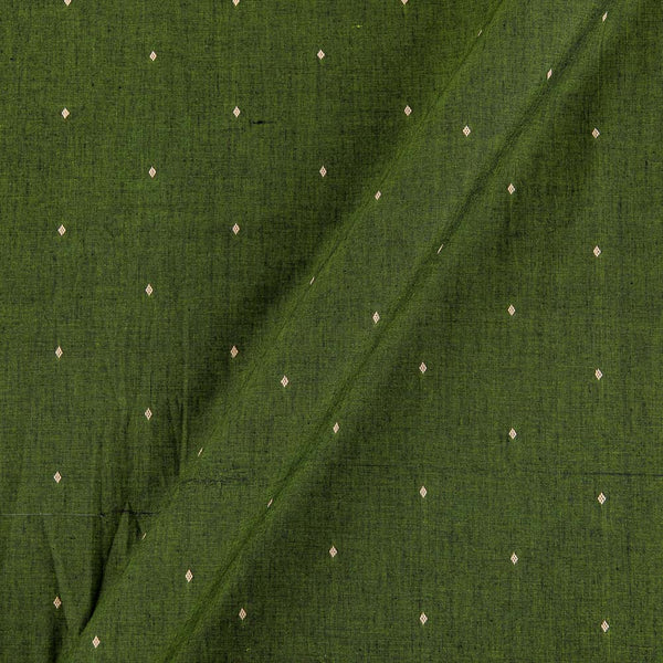Buy Cotton Jacquard Fern Green X Black Cross Tone Fabric Online 9359KD22