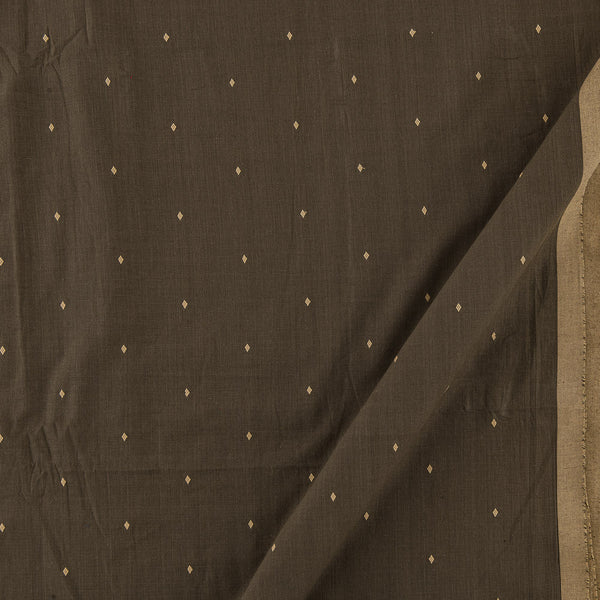 Cotton Jacquard Butti with One Side Plain Border Slate Green Colour Fabric Online 9359KD7
