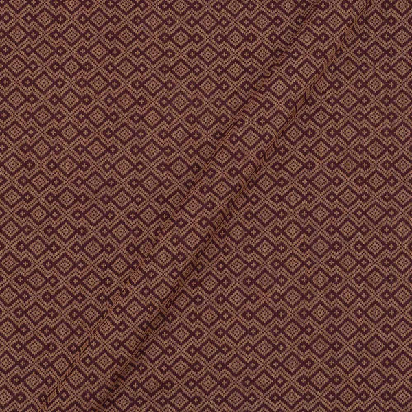 Cotton Self Jacquard Plum Colour Geometric 42 Inches Width Washed Fabric freeshipping - SourceItRight