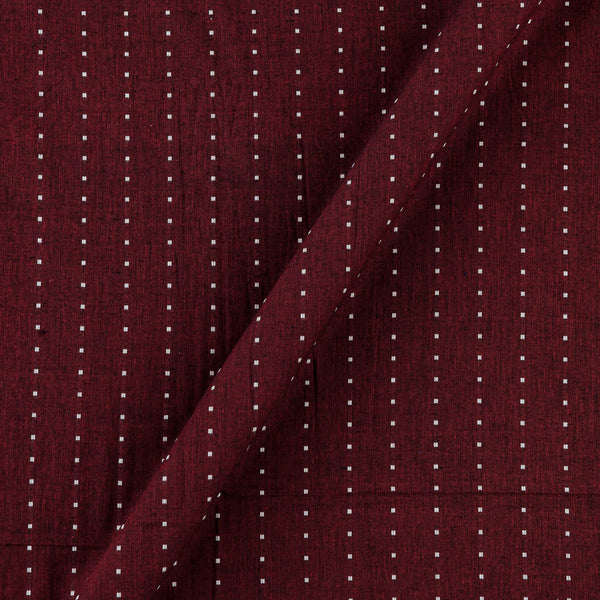 Cotton Jacquard Butti Maroon X Black Cross Tone Fabric Online 9359XN16
