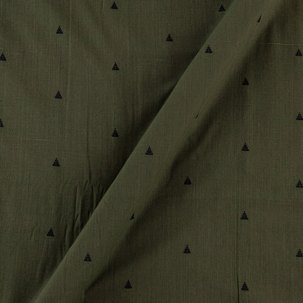 Cotton Jacquard Butti Oil Green Colour Washed Fabric Online 9359YU22