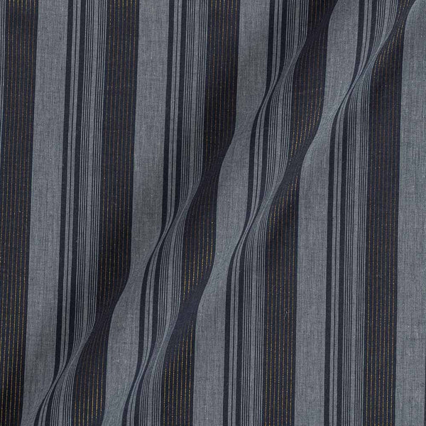 South Cotton Grey Colour Zari Stripes Fabric freeshipping - SourceItRight