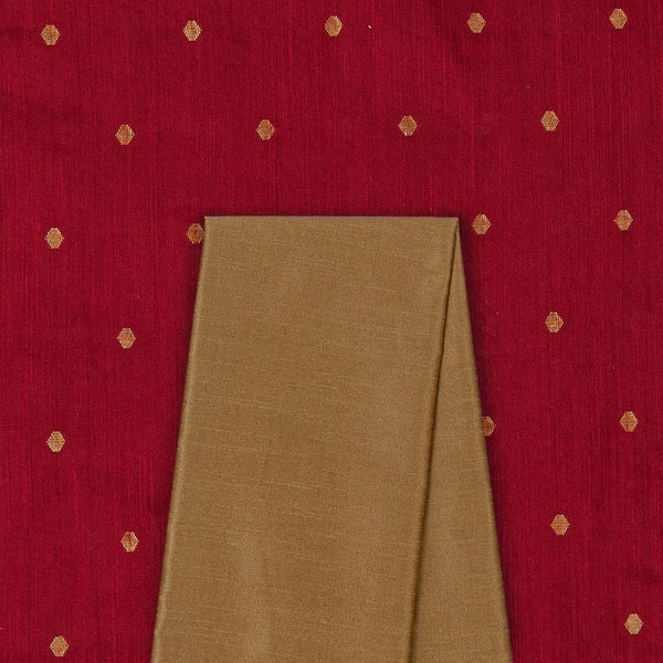 Spun Dupion Jacquard Fabric & Banarasi Raw Silk [Artificial Dupion] Plain Fabric Unstitched Two Piece Dress Material Online ST-9363BA-4216AL