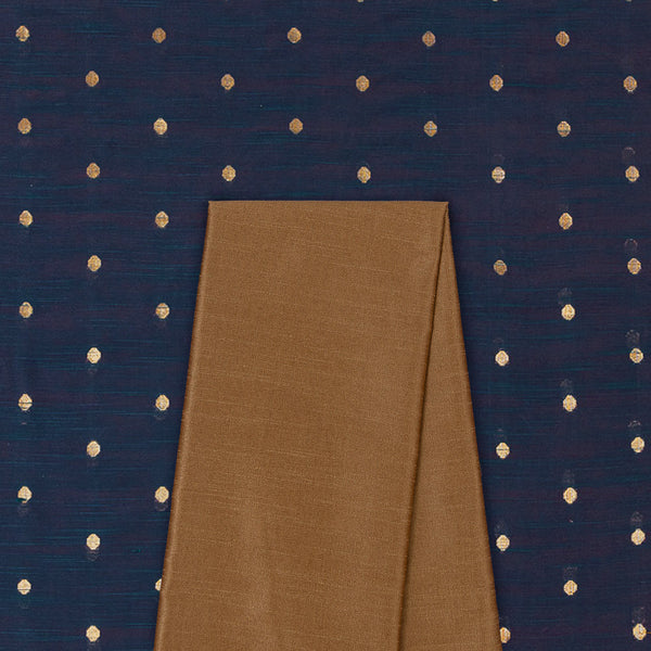 Spun Dupion Golden Butta Fabric & Banarasi Raw Silk [Artificial Dupion] Plain Fabric Unstitched Two Piece Dress Material Online ST-9363EL-4216AL