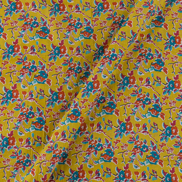 Soft Cotton Mustard Colour Jaal Print Fabric Online 9367AK3