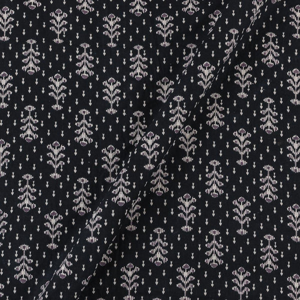 Soft Cotton Black Colour Leaves Print Fabric Online 9367AR
